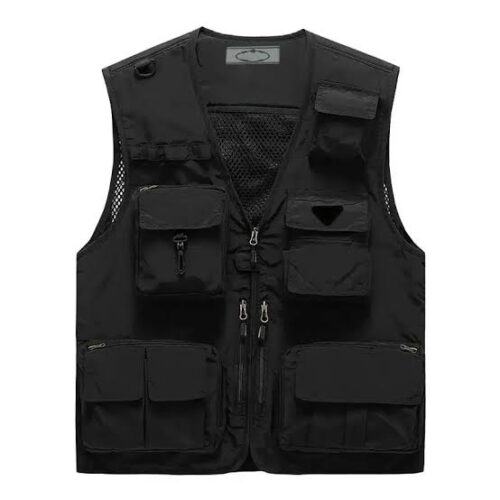 MJ172 Black Color  - سترة  مصورين لون أسود