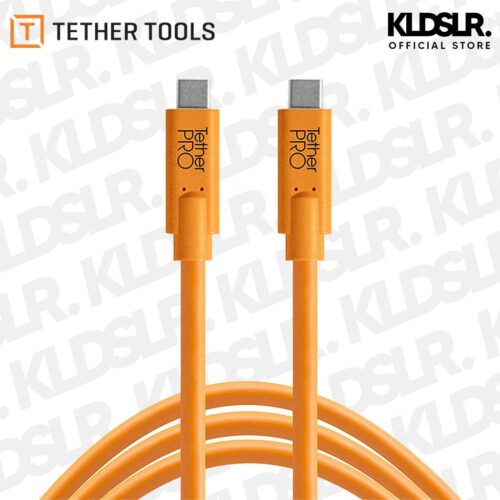Tether Tools TetherPro USB Type-C Male to USB Type-C Male Cable (15', Orange)