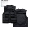 MJ172 Black Color  - سترة  مصورين لون أسود