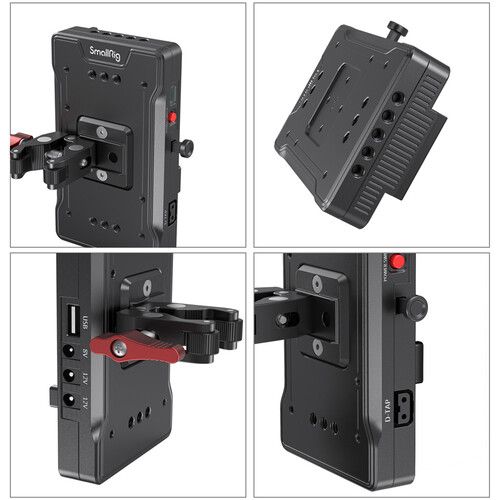 SmallRig V Mount Battery Adapter Plate with Crab-Shaped Clamp