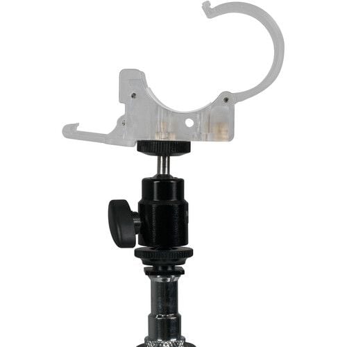 Nanlite Pavotube Transparent Clip and Mini Ball Head with Hot Shoe Adapter and 1/4''-2