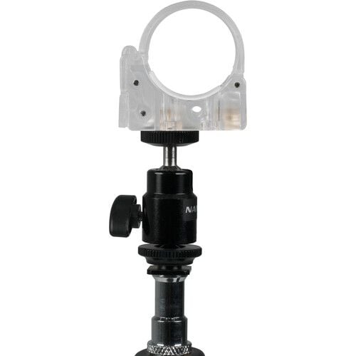 Nanlite Pavotube Transparent Clip and Mini Ball Head with Hot Shoe Adapter and 1/4''-2