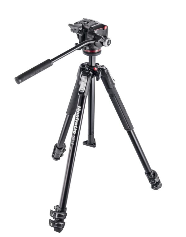 mk190x3-2w_2nd.jpg Manfrotto 190X aluminium 3-Section Tripod with XPRO Fluid Head (MK190X3-2W)