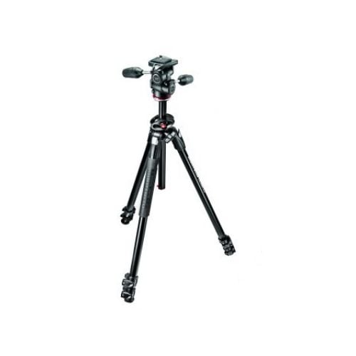 Manfrotto 290 Dual Aluminium 3-Section Tripod Kit with 804 3-Way Head (MK290DUA3-3W)